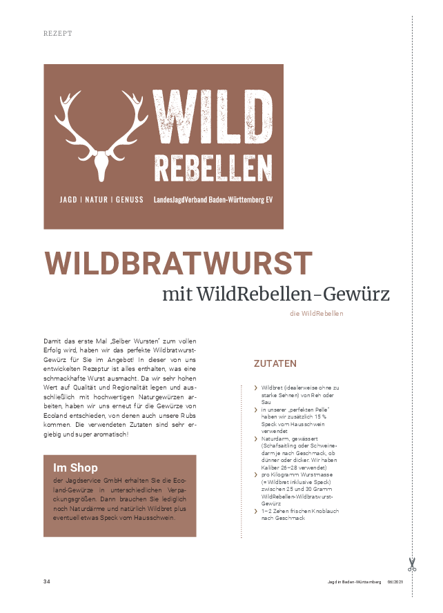 Wildbratwurst mit WildRebellen Gewürz pdf-preview