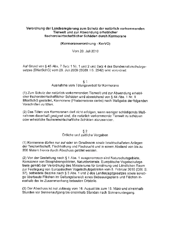 Kormoranverordnung vom 21.7.2010 pdf-preview